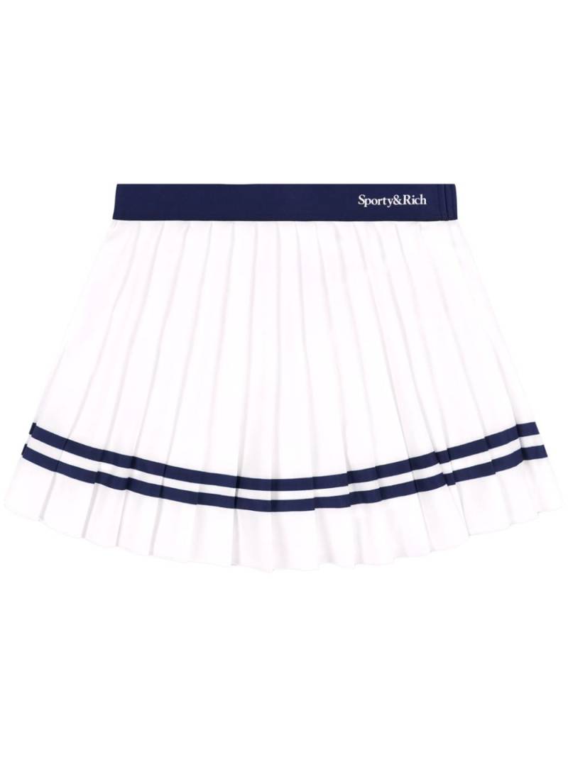 Sporty & Rich logo-print pleated skirt - White von Sporty & Rich