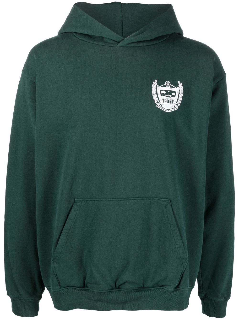 Sporty & Rich logo-print pullover hoodie - Green von Sporty & Rich