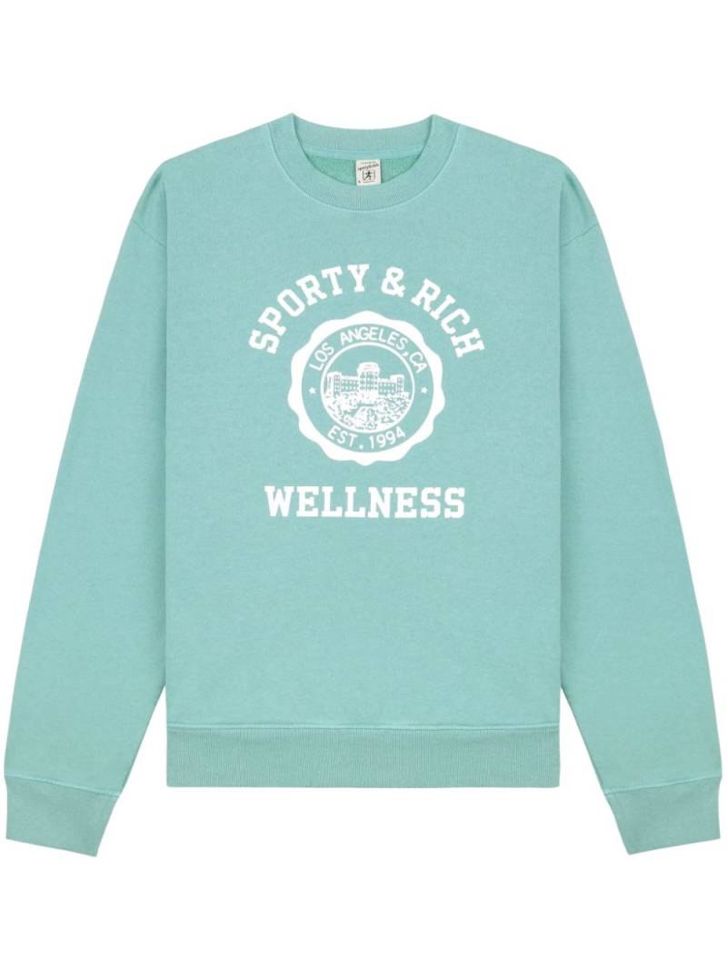 Sporty & Rich logo-print sweatshirt - Blue von Sporty & Rich