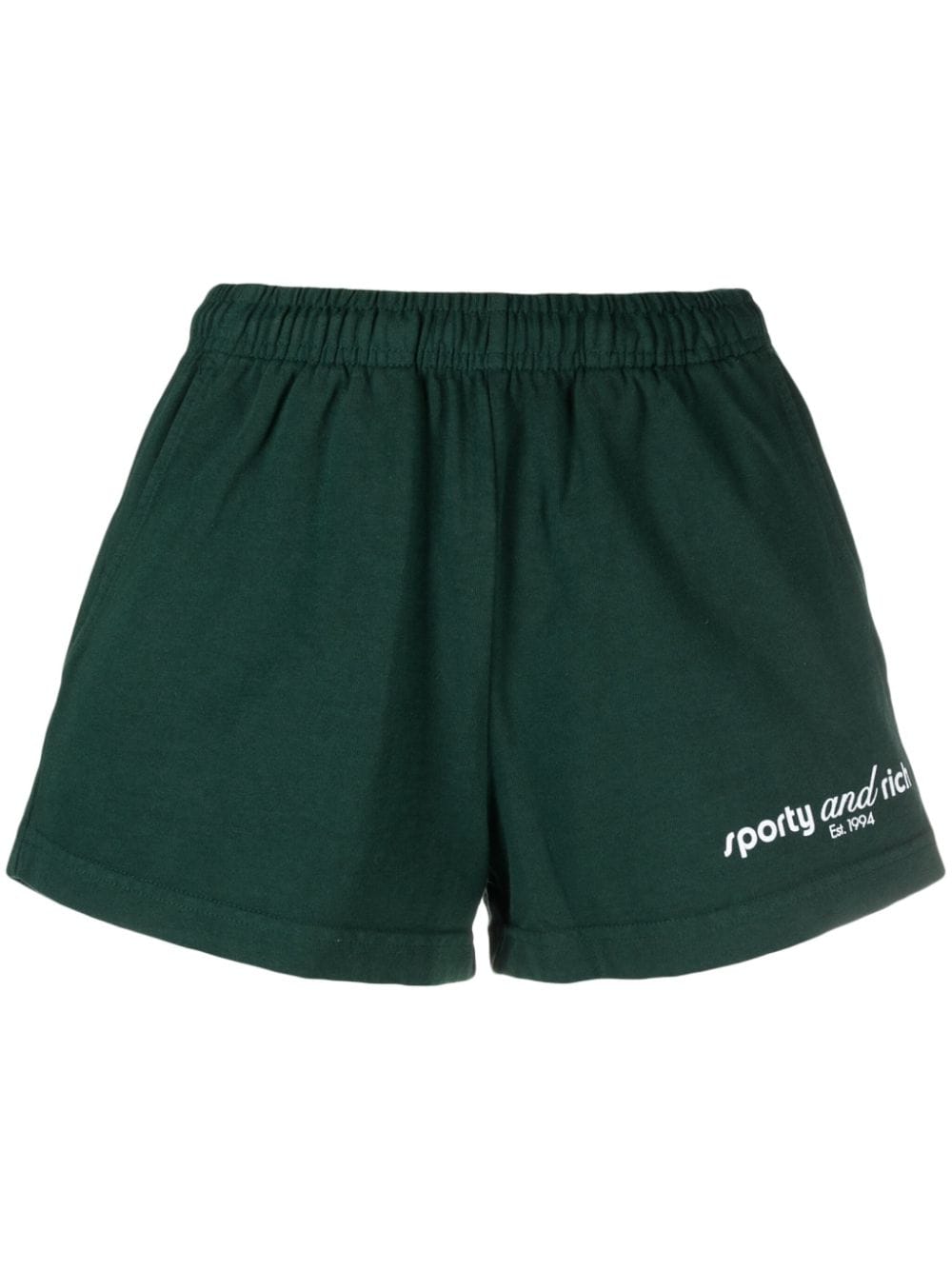 Sporty & Rich logo-print track shorts - Green von Sporty & Rich