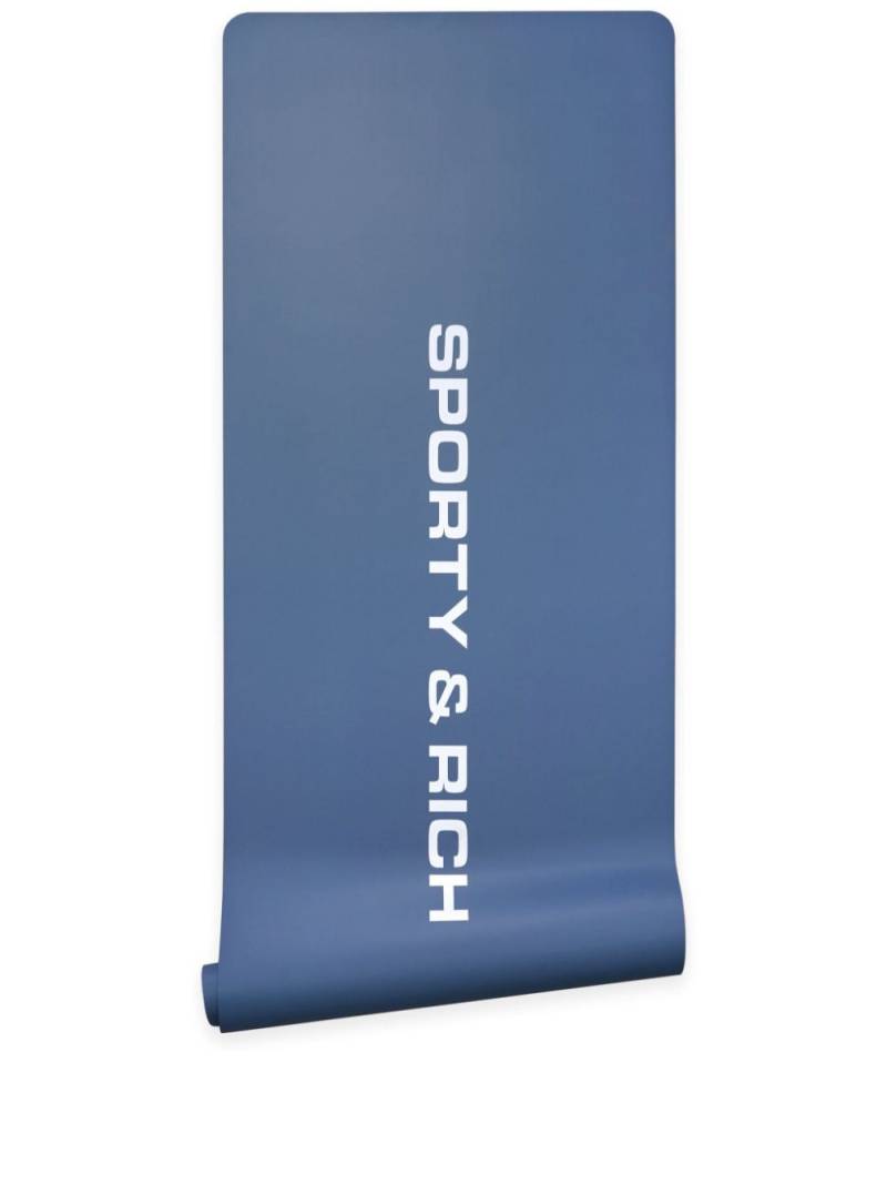 Sporty & Rich logo-print yoga mat - Blue von Sporty & Rich