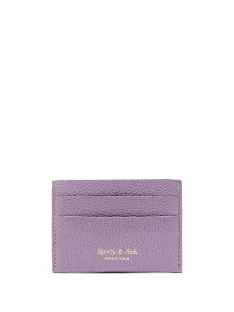 Sporty & Rich logo-stamp leather cardholder - Purple von Sporty & Rich