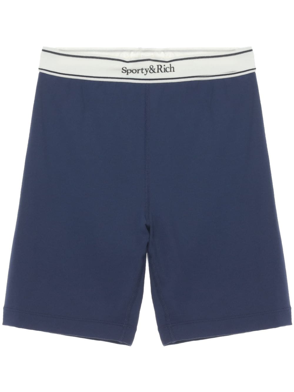 Sporty & Rich logo-waistband shorts - Blue von Sporty & Rich