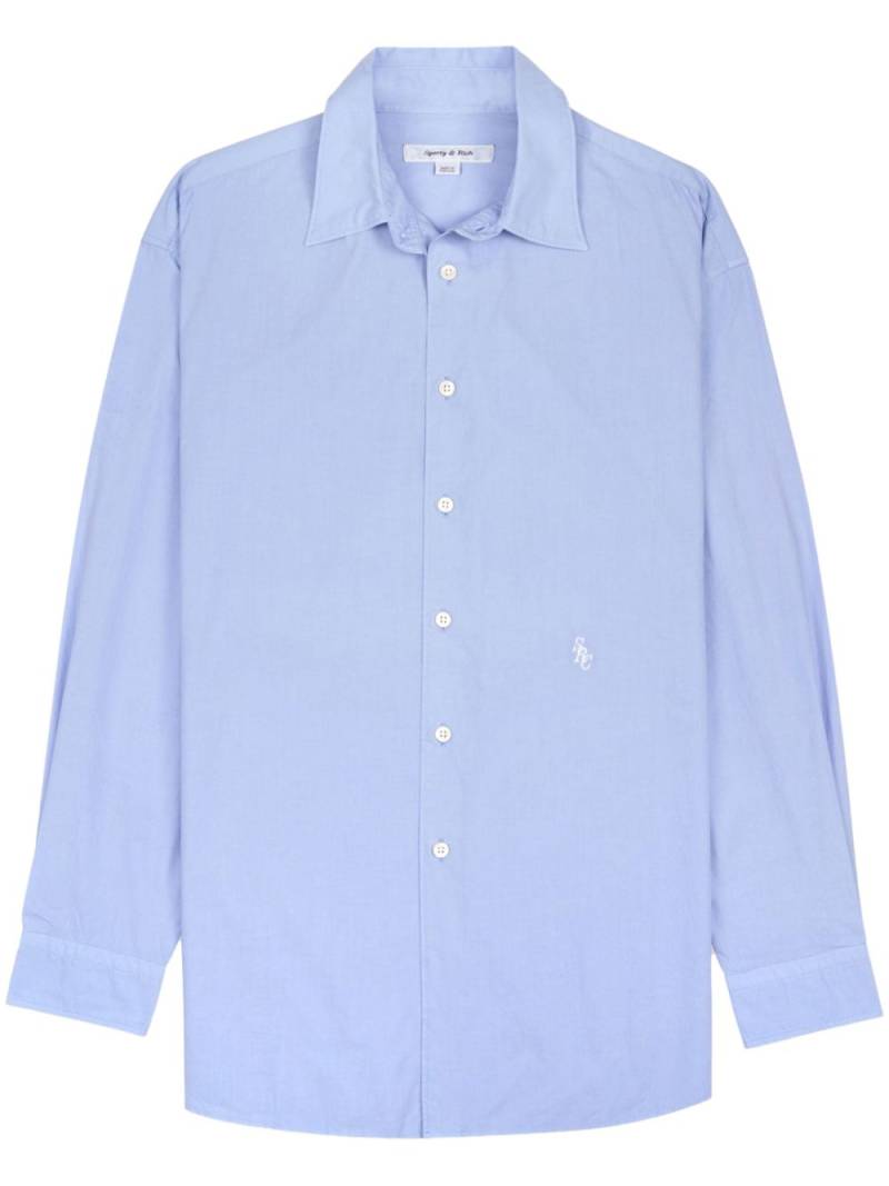 Sporty & Rich long-sleeve cotton shirt - Blue von Sporty & Rich