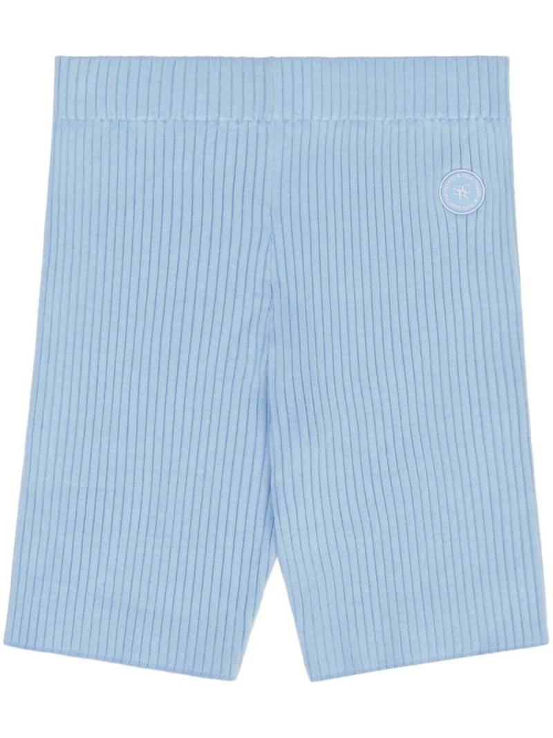 Sporty & Rich ribbed cycling shorts - Blue von Sporty & Rich