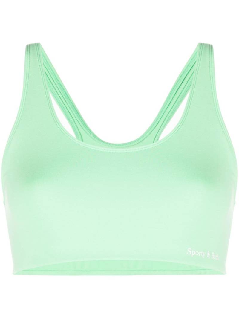 Sporty & Rich scoop-neck sports bra - Green von Sporty & Rich