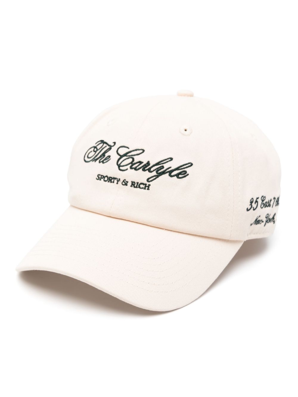 Sporty & Rich slogan-embroidered cap - Neutrals von Sporty & Rich