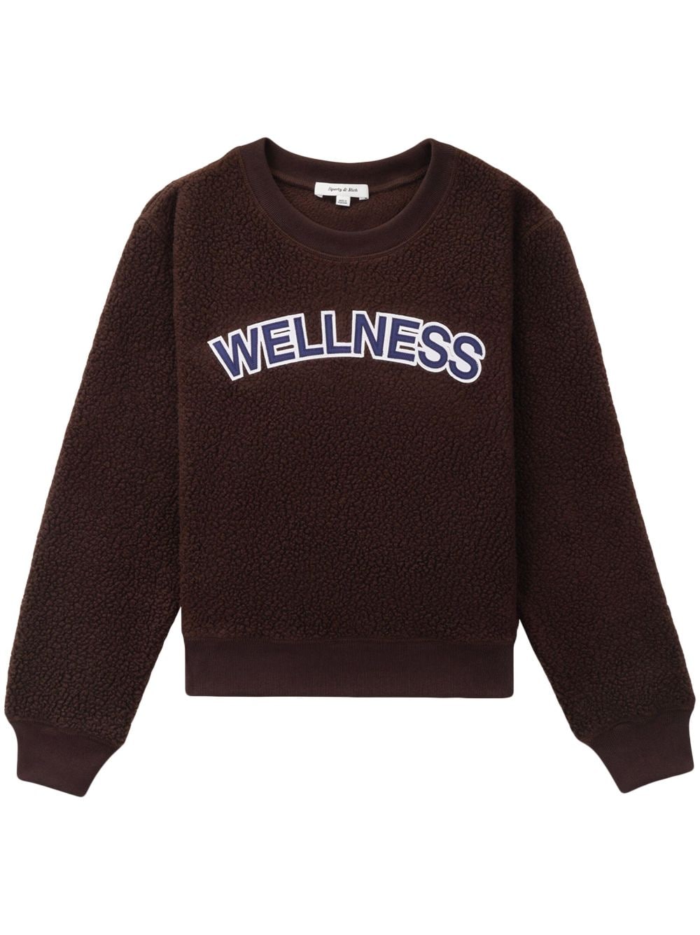 Sporty & Rich slogan-patch fleece jumper - Brown von Sporty & Rich