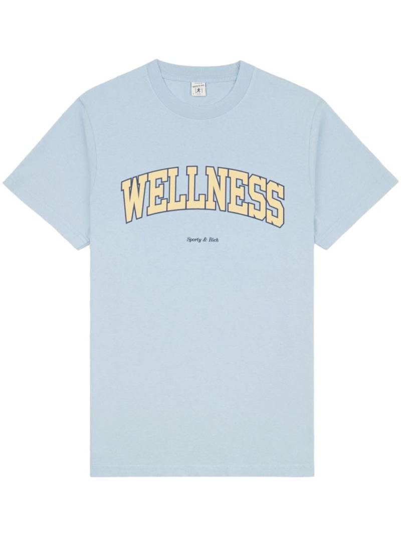 Sporty & Rich slogan-print cotton T-shirt - Blue von Sporty & Rich