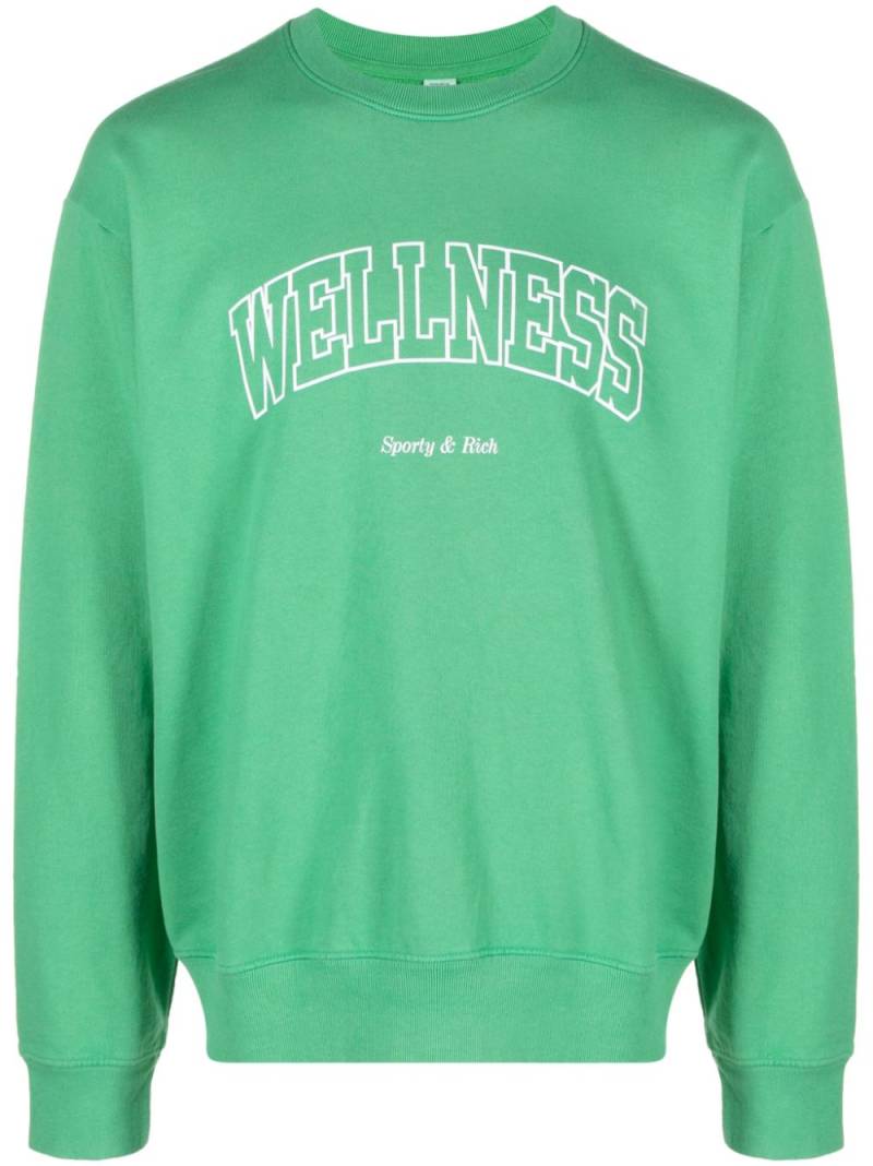 Sporty & Rich slogan-print cotton sweatshirt - Green von Sporty & Rich