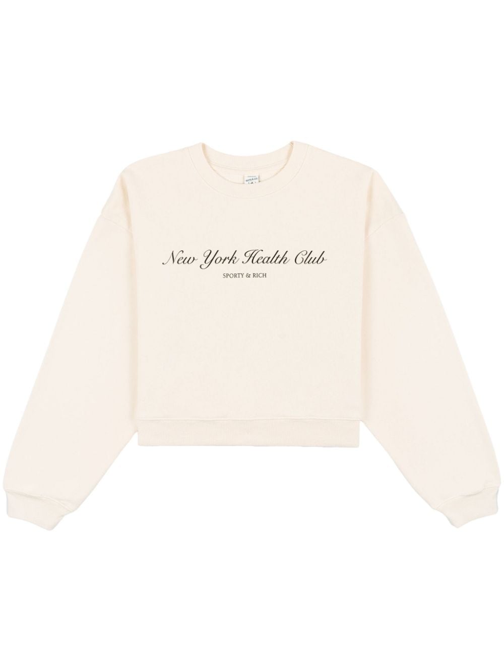 Sporty & Rich slogan-print cotton sweatshirt - Neutrals von Sporty & Rich
