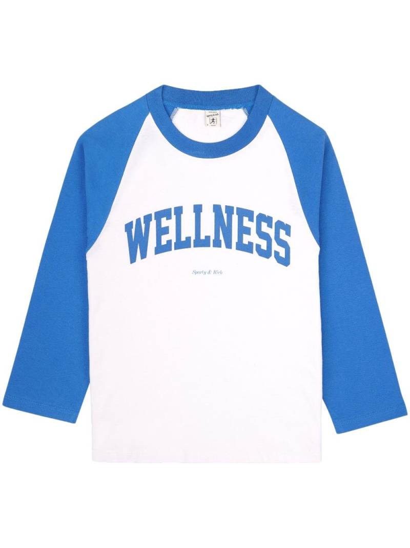 Sporty & Rich slogan-print raglan T-shirt - White von Sporty & Rich