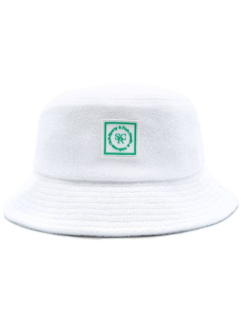 Sporty & Rich terry bucket hat - White von Sporty & Rich