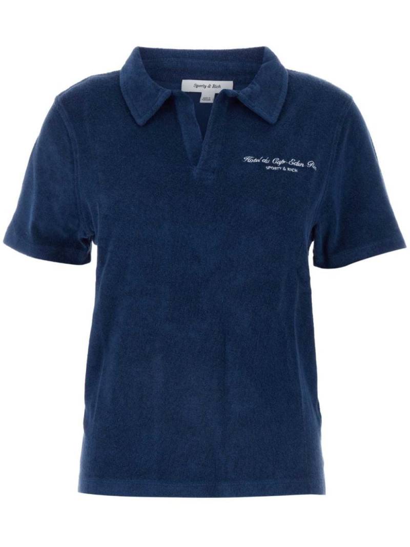 Sporty & Rich terry-cloth polo shirt - Blue von Sporty & Rich