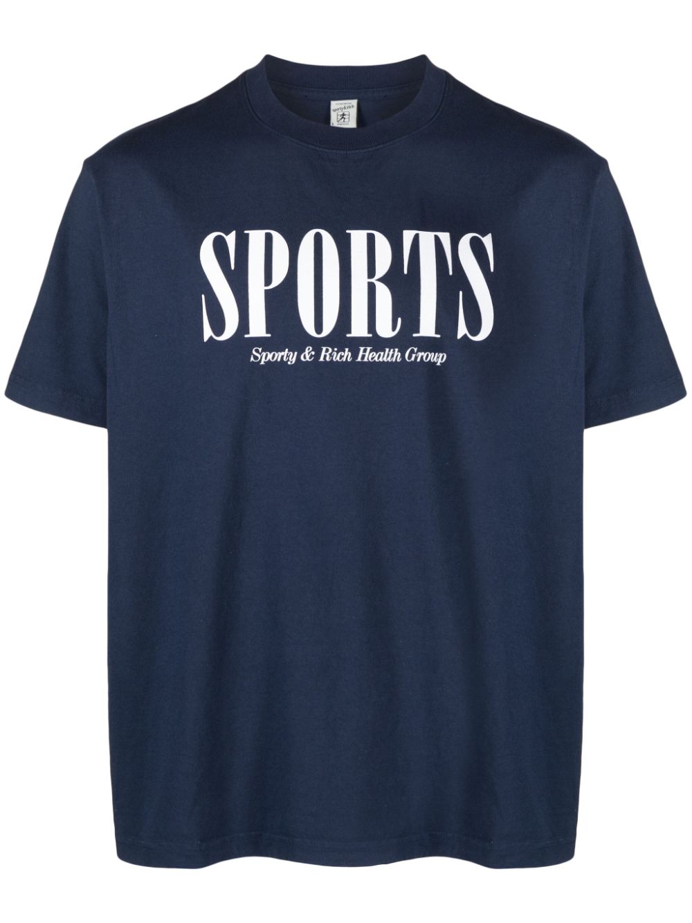 Sporty & Rich text-print cotton T-shirt - Blue von Sporty & Rich