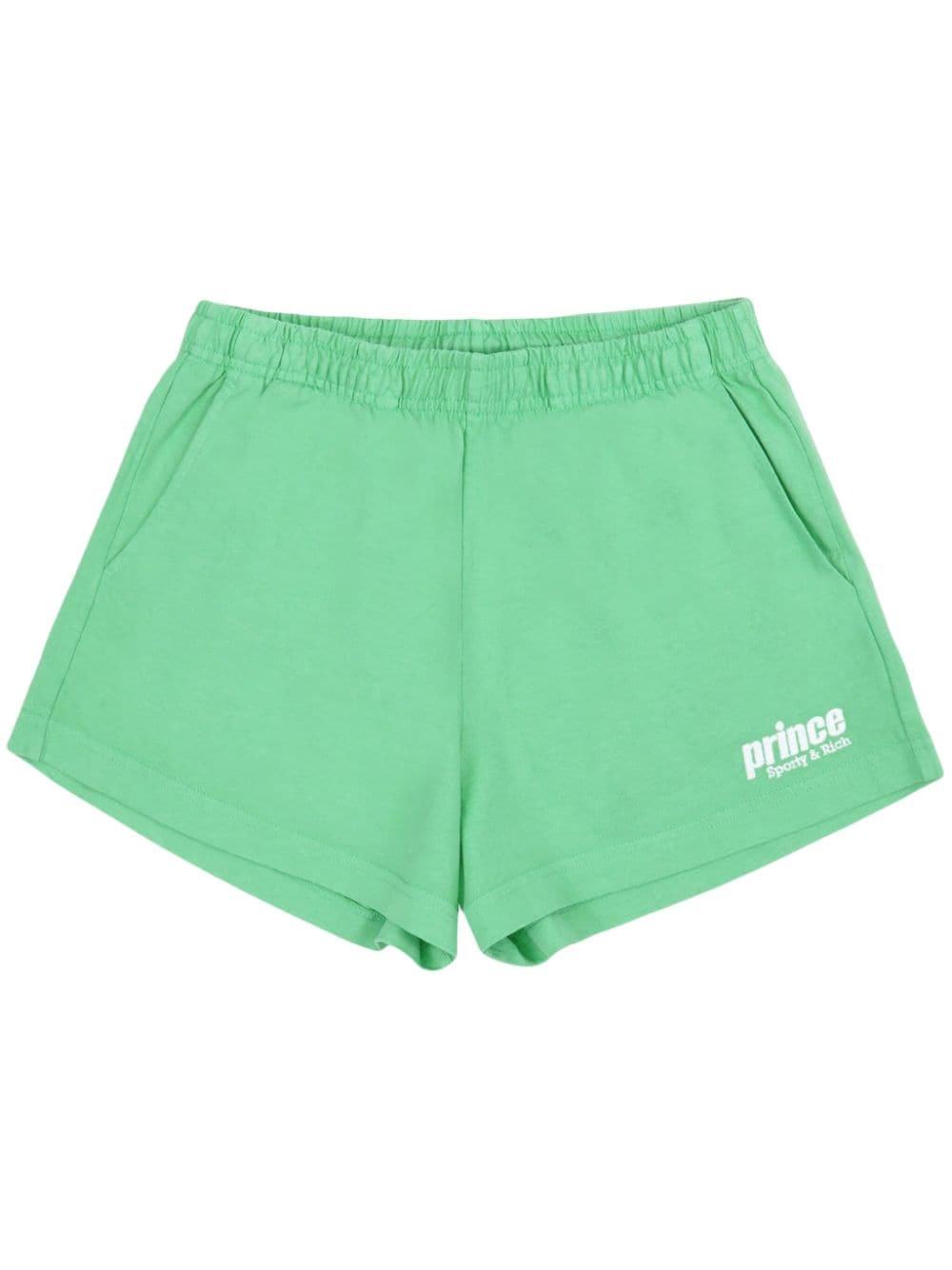 Sporty & Rich x Prince Disco cotton shorts - Green von Sporty & Rich