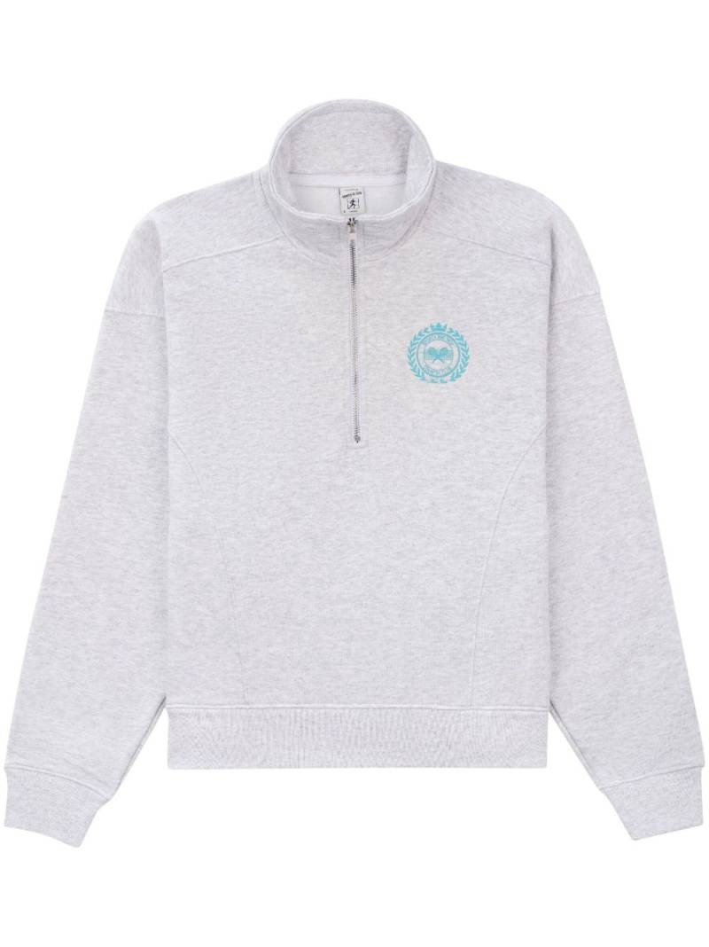 Sporty & Rich zip-up cotton sweatshirt - Grey von Sporty & Rich