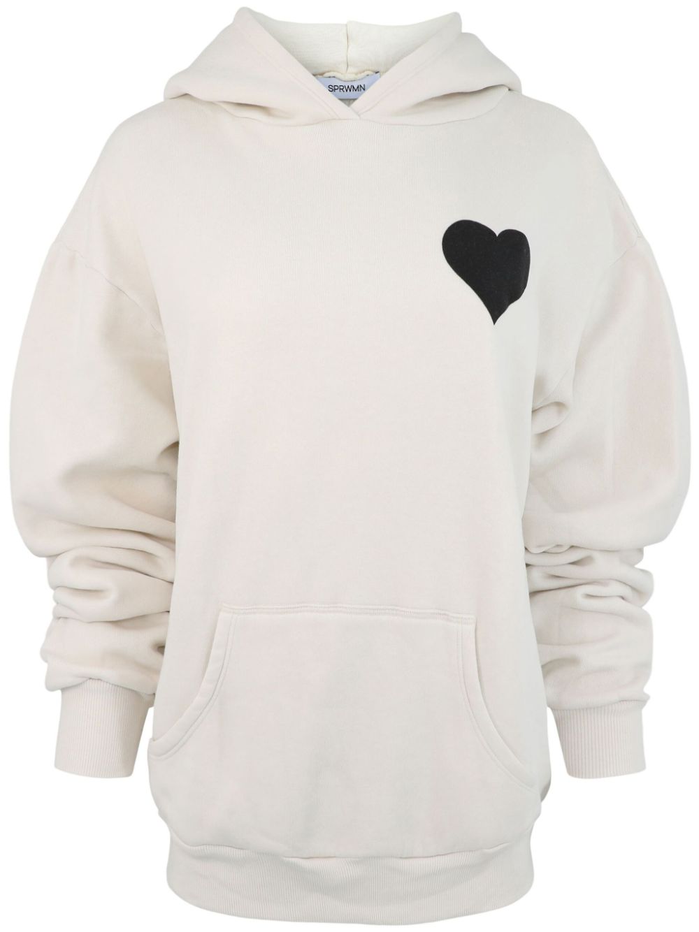 Sprwmn heart-print hoodie - Neutrals von Sprwmn