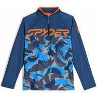 SPYDER Kinder Unterzieh Zipshirt Camo dunkelblau | 128 von Spyder