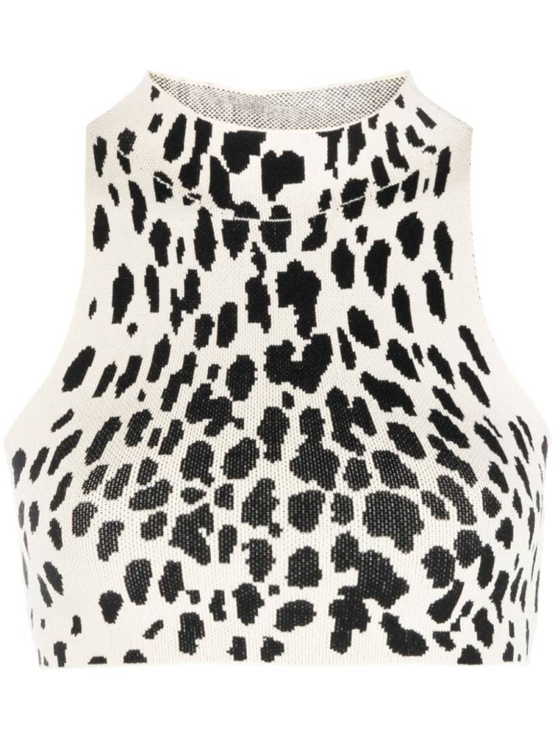 Ssheena Sheena animal-pattern crop top - Neutrals von Ssheena