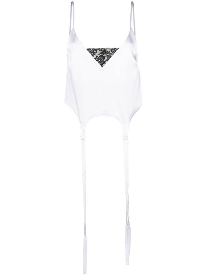 Ssheena deconstructed satin camisole top - White von Ssheena