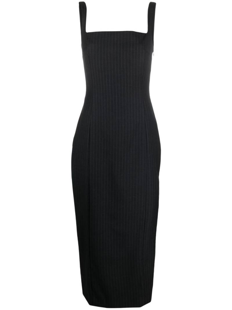 St. Agni pinstripe midi dress - Black von St. Agni