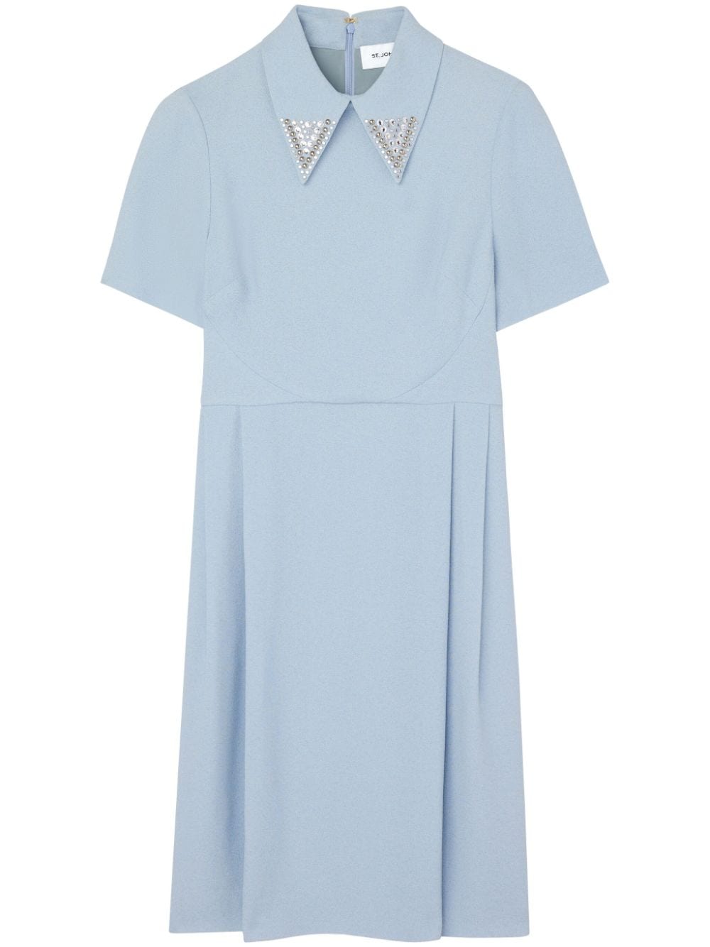 St. John oversized-collar mini dress - Blue von St. John