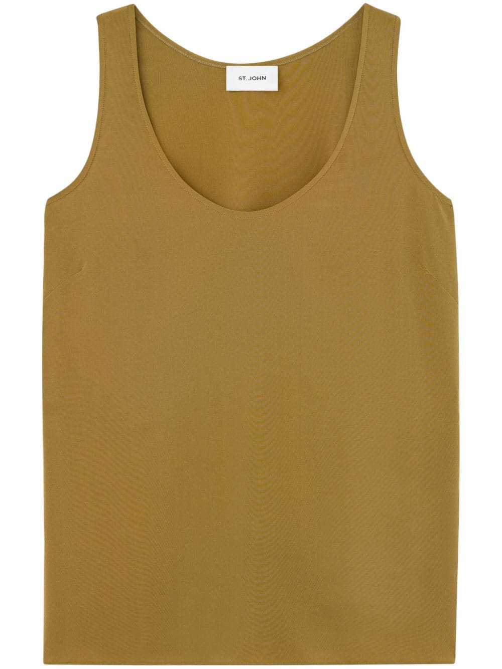 St. John round-neck silk tank top - Green von St. John