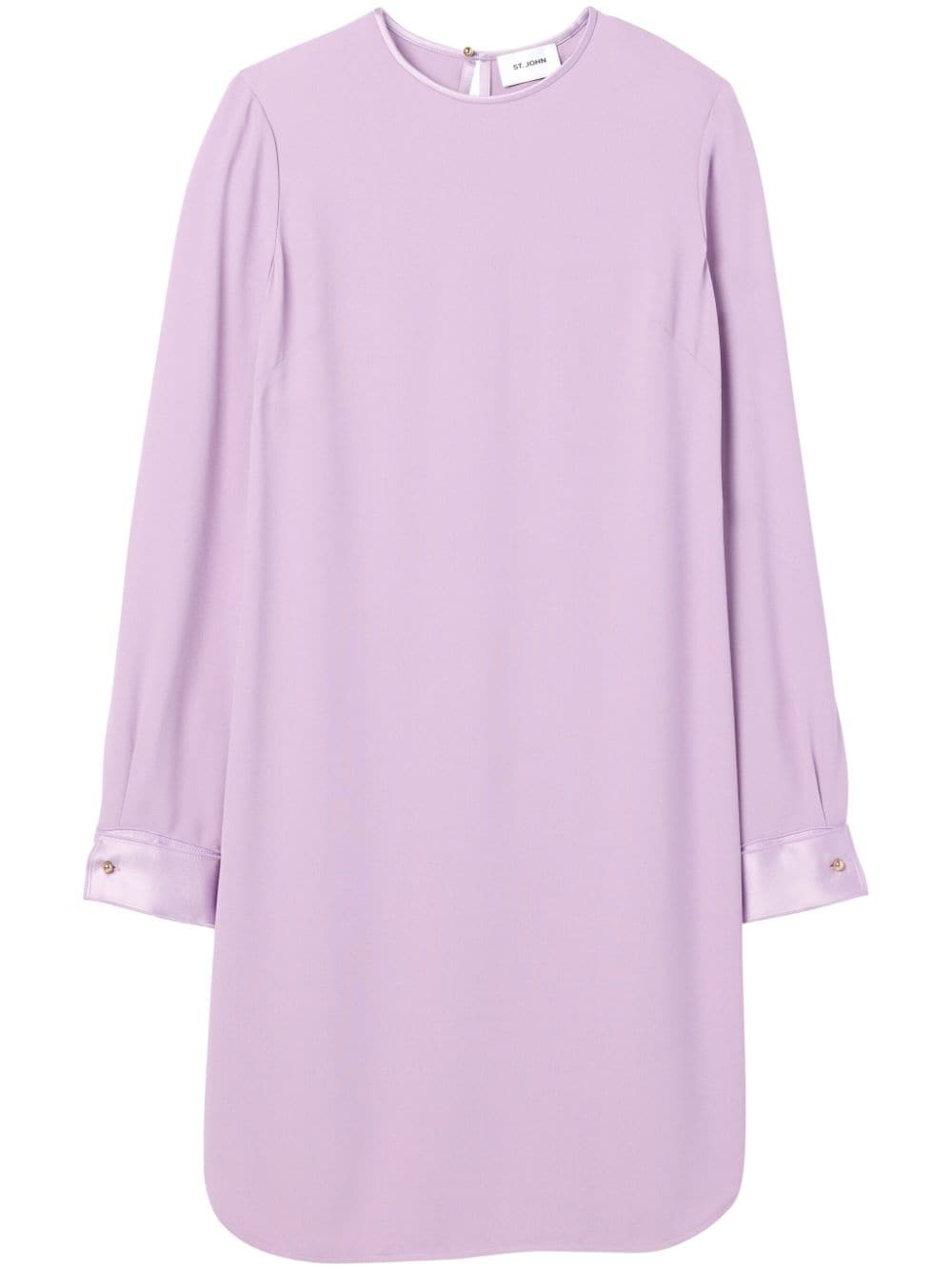 St. John satin-back crepe minidress - Purple von St. John