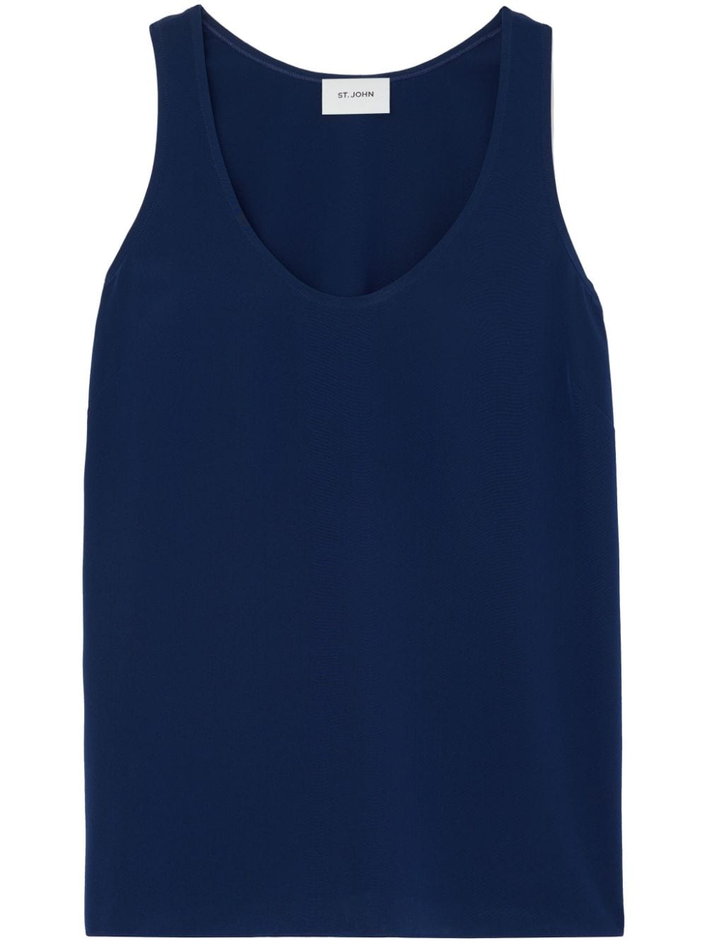 St. John scoop-neck silk tank top - Blue von St. John