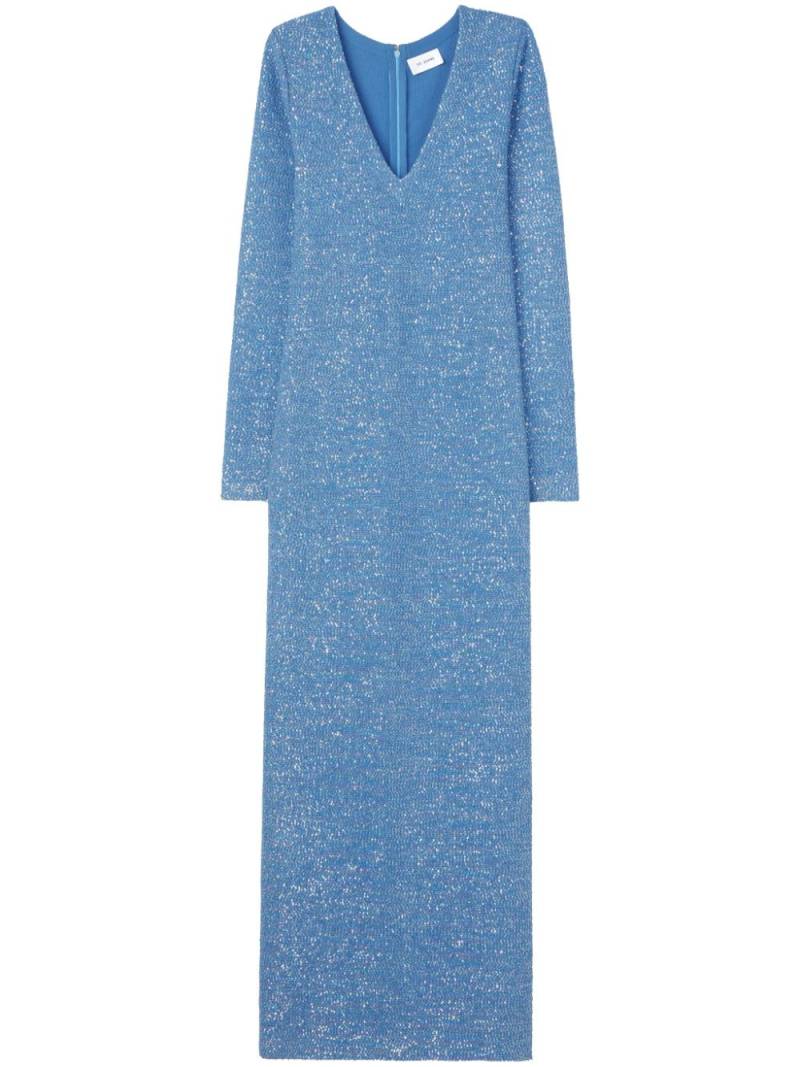 St. John sequin-design maxi dress - Blue von St. John