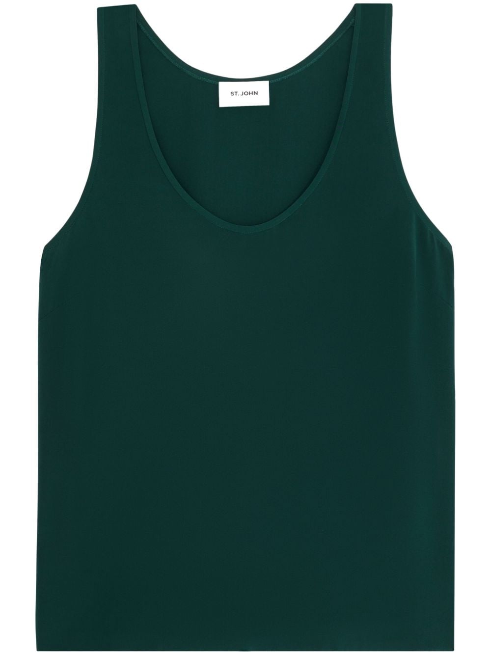 St. John silk crepe de chine vest top - Green von St. John