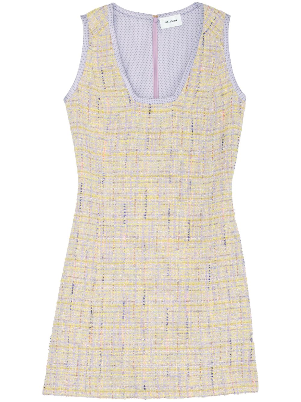 St. John sleeveless tweed minidress - Yellow von St. John