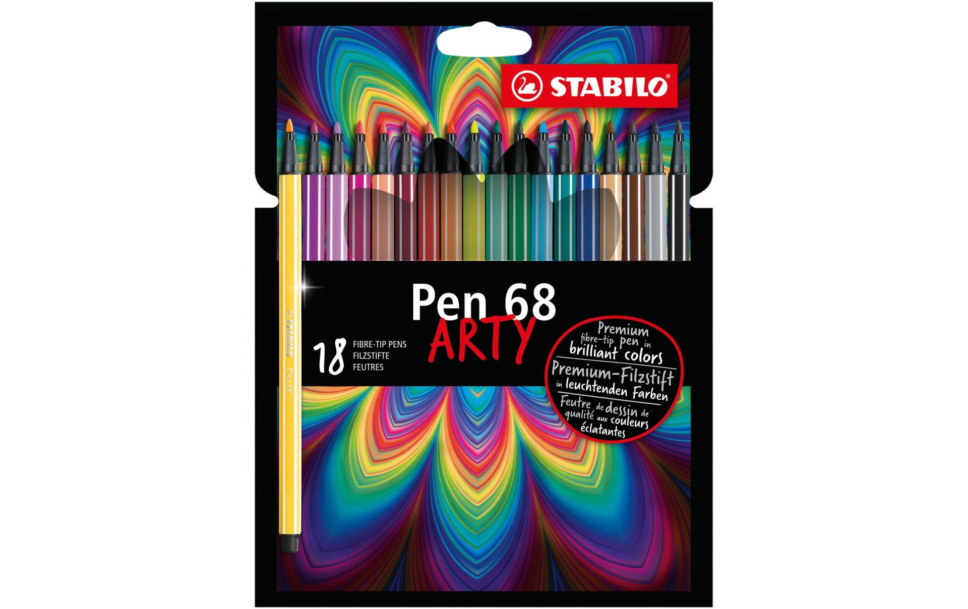 STABILO Faserstift »Pen68 ARTY 18 St«, Lichtbeständig STABILO Faserstift »Pen68 ARTY 18 St«, Lichtbeständig von Stabilo