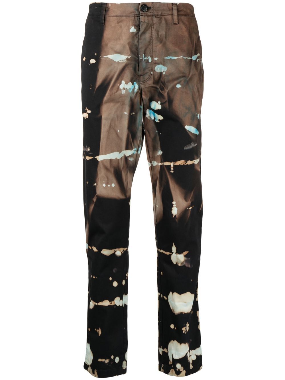 Stain Shade tie-dye straight-leg trousers - Black von Stain Shade