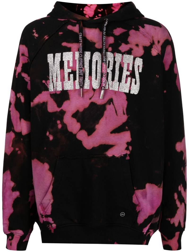 Stain Shade x Hiroshi Fujiwara tie-dye print hoodie - Black von Stain Shade