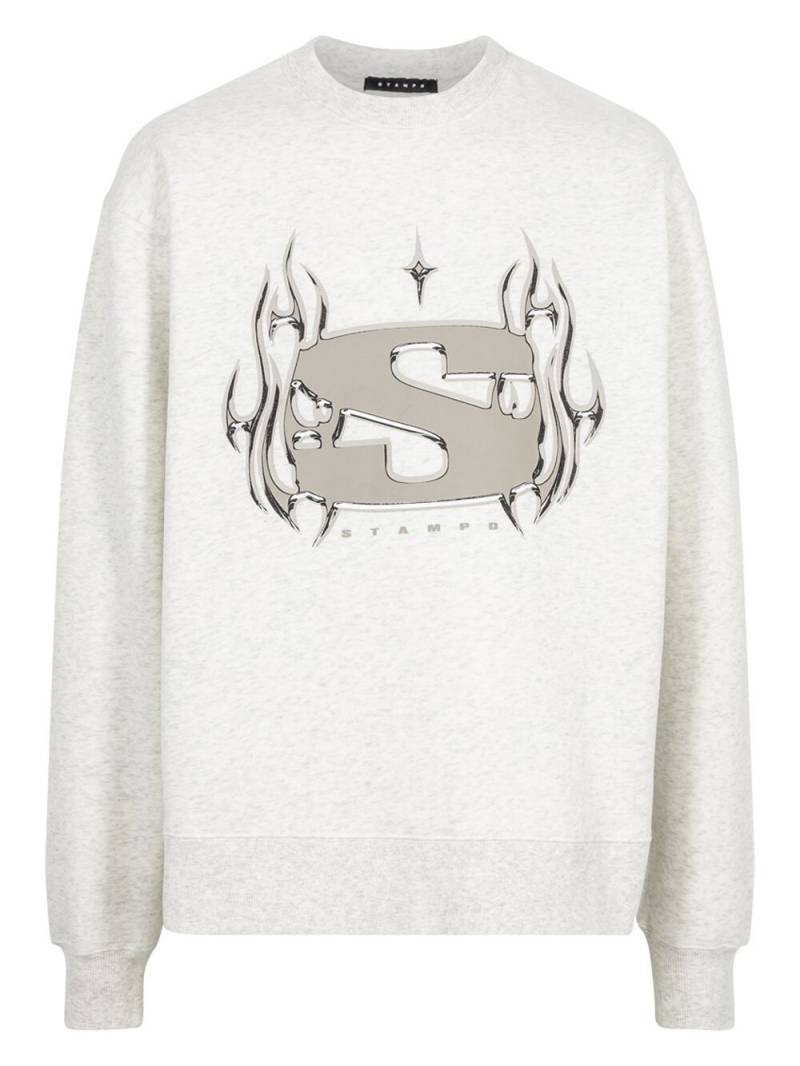 Stampd Chrome Flame crew-neck sweatshirt - Grey von Stampd