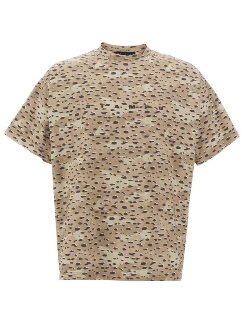 Stampd camo leopard-print T-shirt - Brown von Stampd