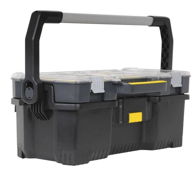 STANLEY Werkzeugkoffer »1-97-514 Werkzeugtrage mit Organizeraufsatz 67 x 32,3 x 25,1 cm«, 2 Einheiten von Stanley