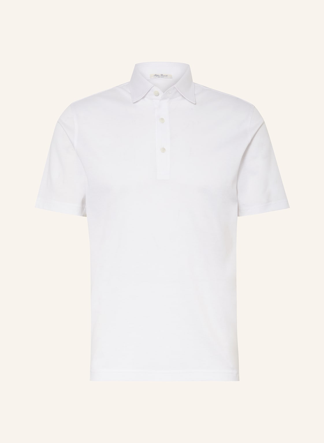 Stefan Brandt Piqué-Poloshirt weiss von Stefan Brandt