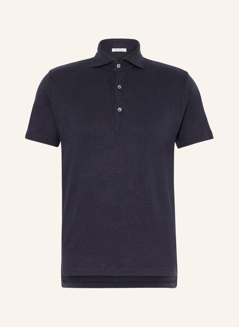 Stefan Brandt Strick-Poloshirt Laurin Aus Leinen blau von Stefan Brandt