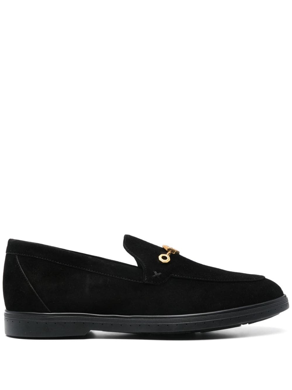 Stefano Ricci logo-plaque loafers - Black