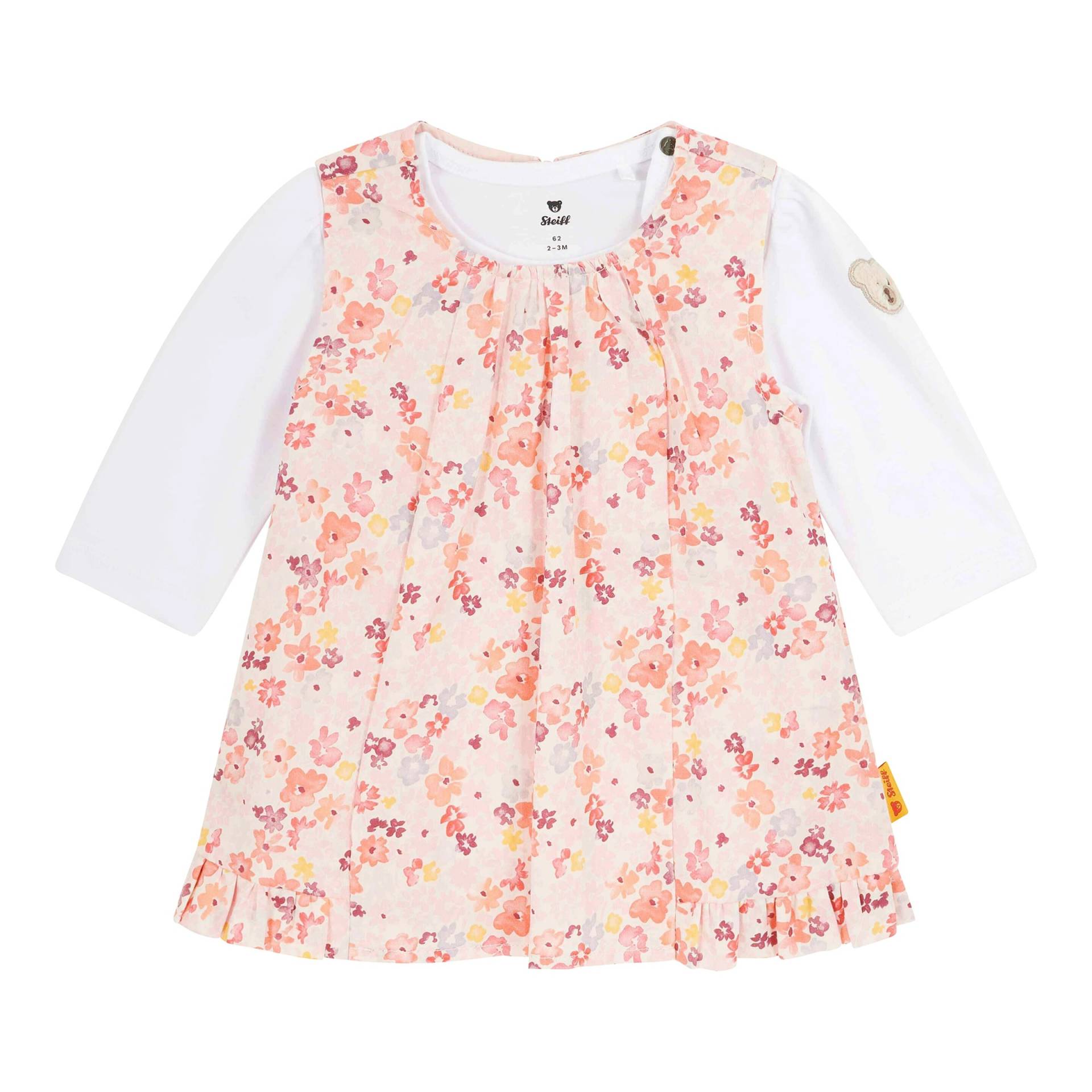 2-tlg. Set Kleid ohne Arm und Shirt langarm Blumen 2-tlg. Set Kleid ohne Arm und Shirt langarm Blumen von Steiff