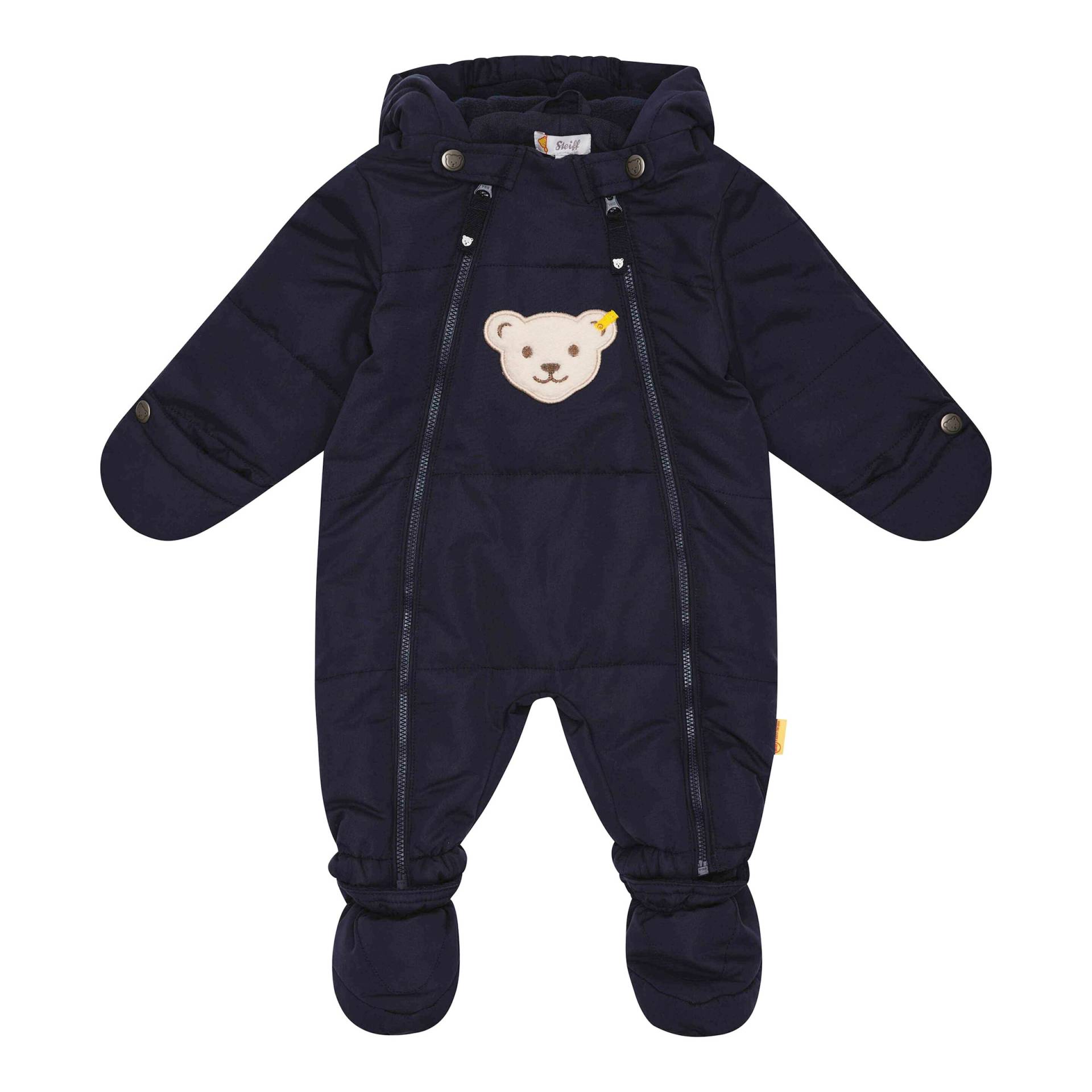Steppoverall mit abnehmbarem Fuß und Kapuze Bär Steppoverall mit abnehmbarem Fuß und Kapuze Bär von Steiff