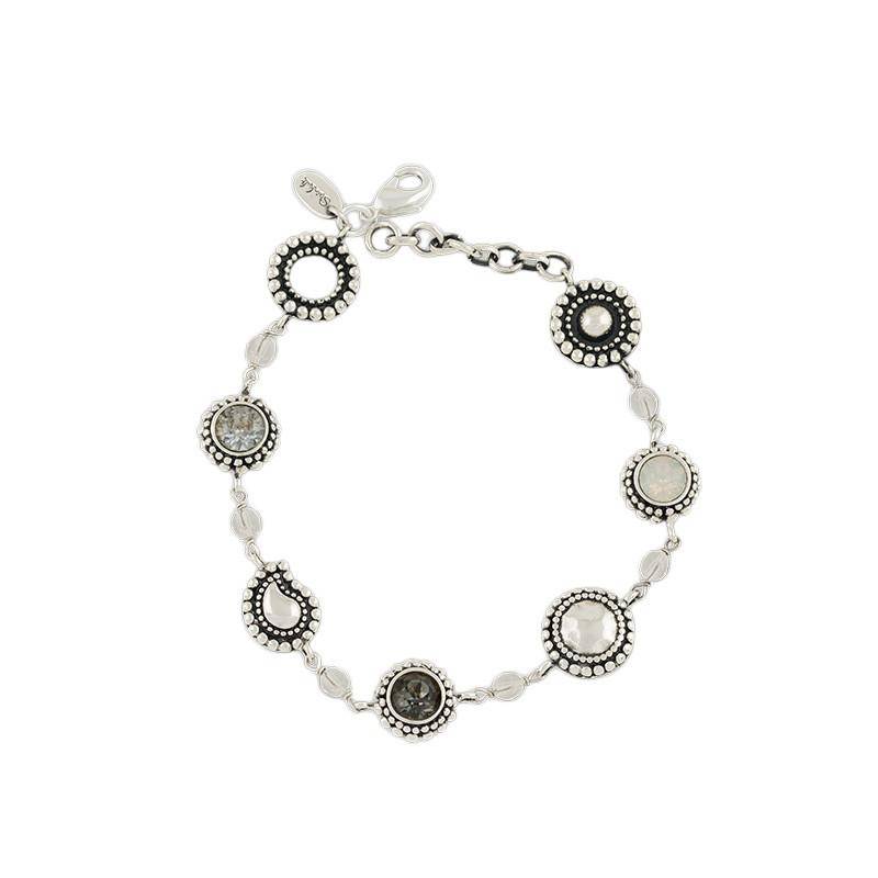 Armband Mit Kristallsteinen "sheila" Damen Weiss 16cm von Steinkult