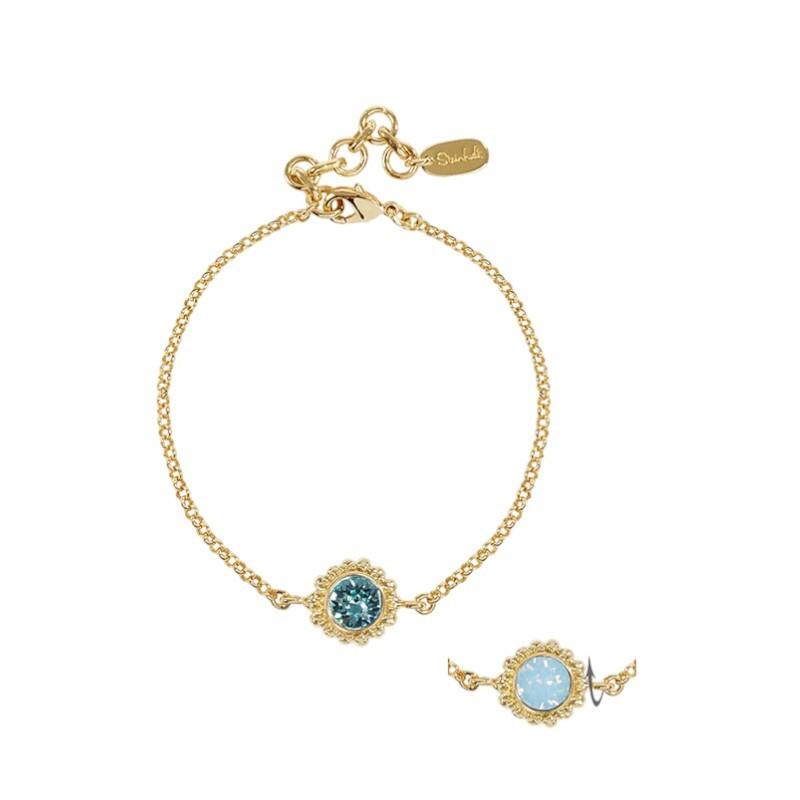 Armband "sheila" Damen Aquamarine 16cm von Steinkult