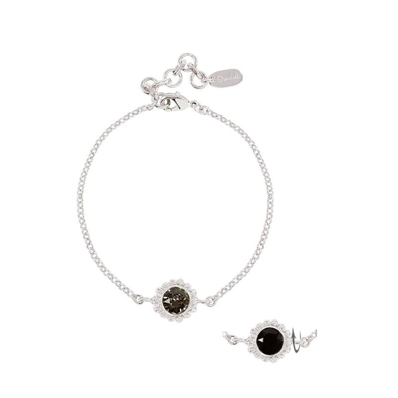 Armband "sheila" Damen Schwarz 16cm von Steinkult