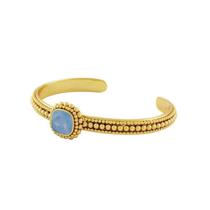 Cuff "aisha" Damen Hellblau 55mm von Steinkult