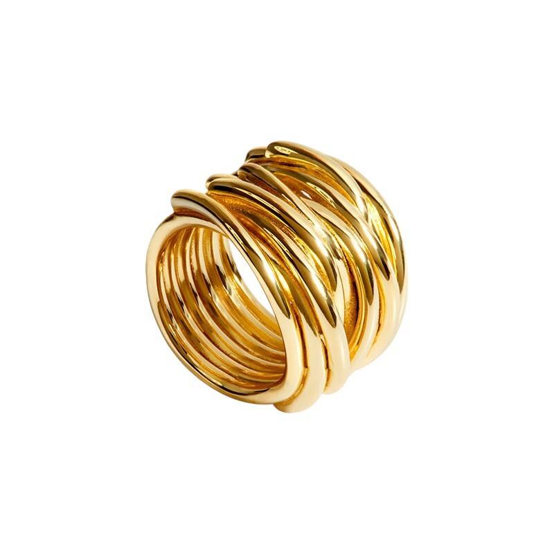 Ring "positano" Damen Gold 54 von Steinkult