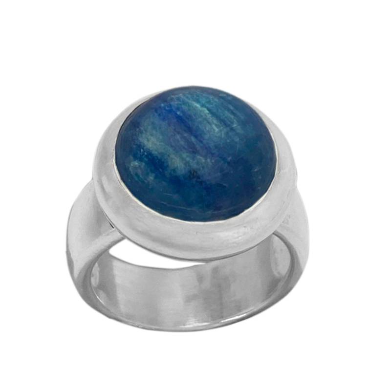 Sterling Silber Ring "kianit" Damen Blau 56 von Steinkult